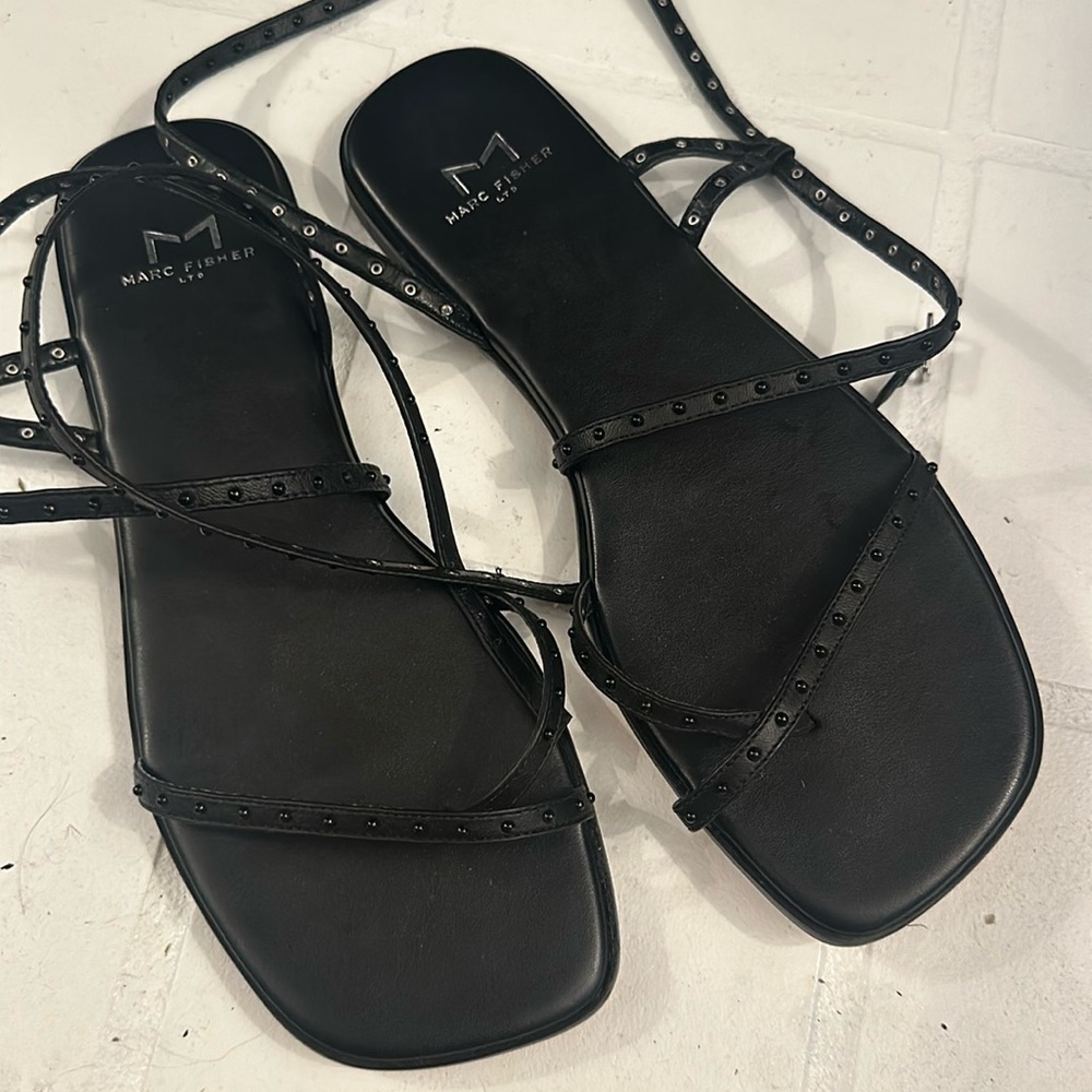 Marc Fisher Nalica flats with barely there straps.